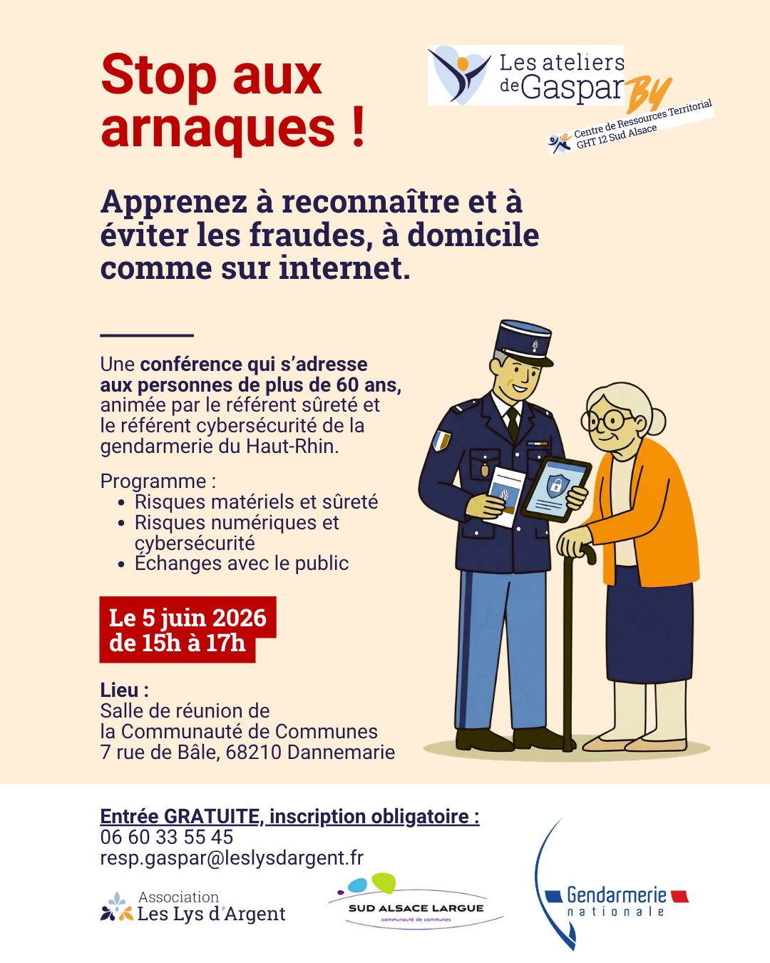 Affiche Conférence Stop Aux Arnaques
